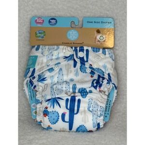 Charlie Banana One Size Cloth Diaper Blue Cactus Desert Print with 2 Inserts‎